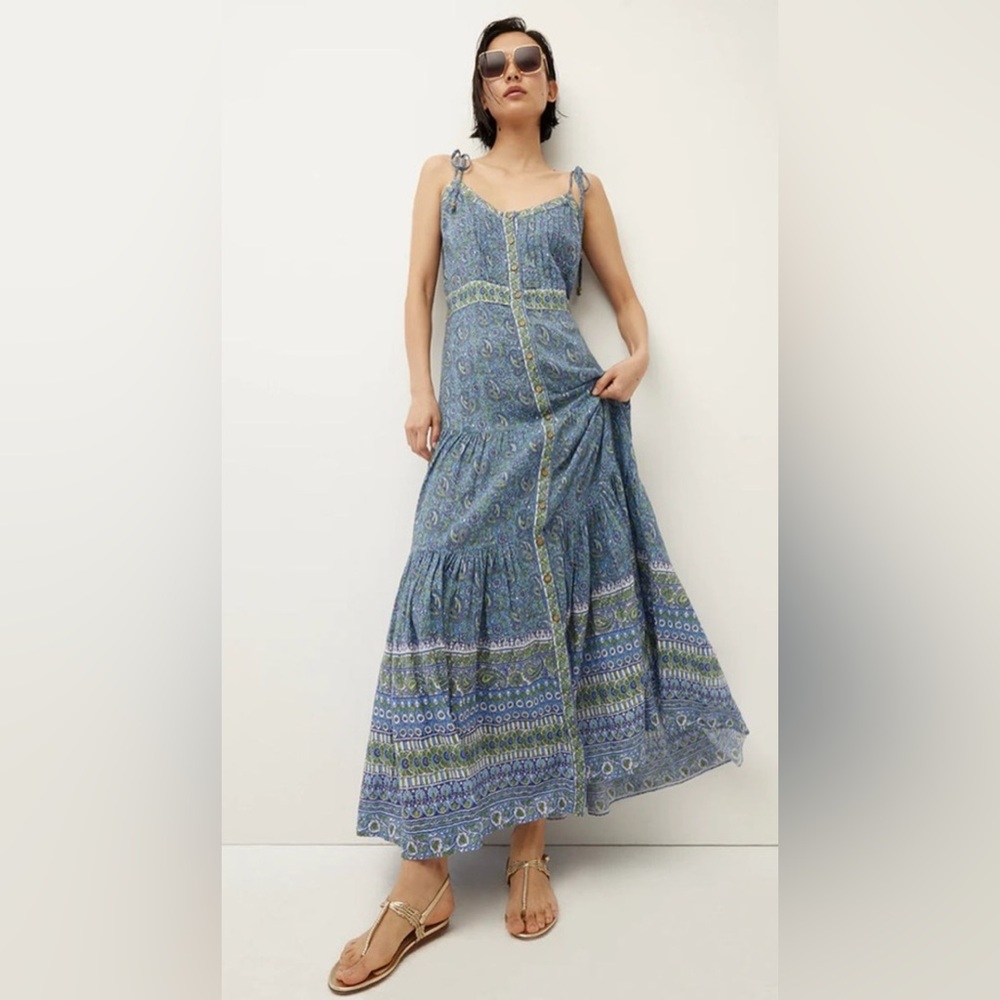 NWT $498 Veronica Beard Windansea Electric Blue Multi Dress Electric Blue Multi